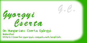 gyorgyi cserta business card